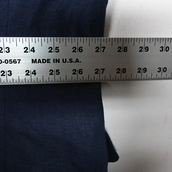 Innocenti Tom James 54R Navy Blue Gold Button Linen Blazer Jacket Sport Coat